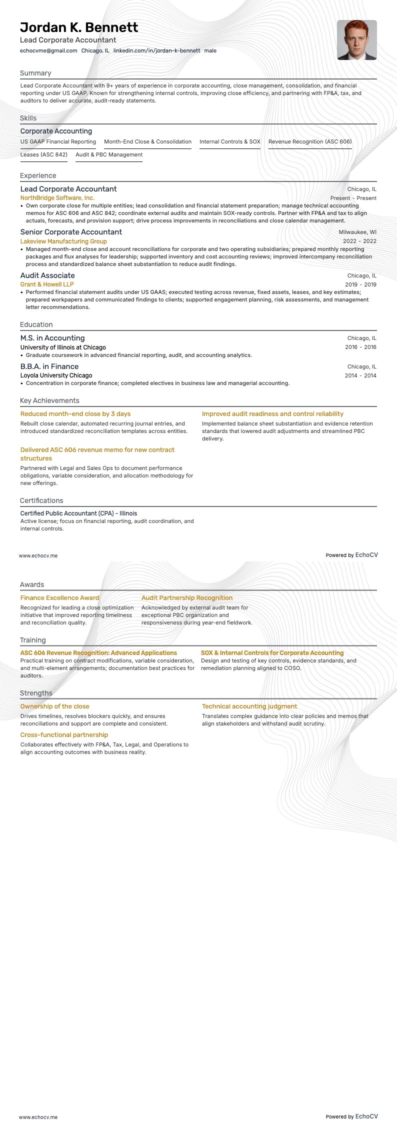 Lead Corporate Accountant full preview