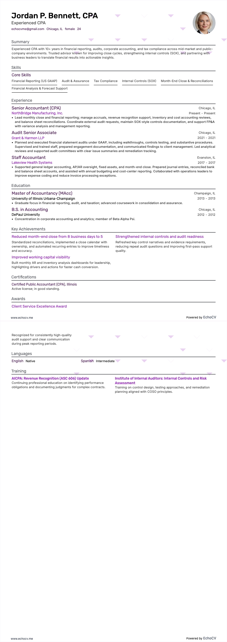 Prévia completa de CPA experiente