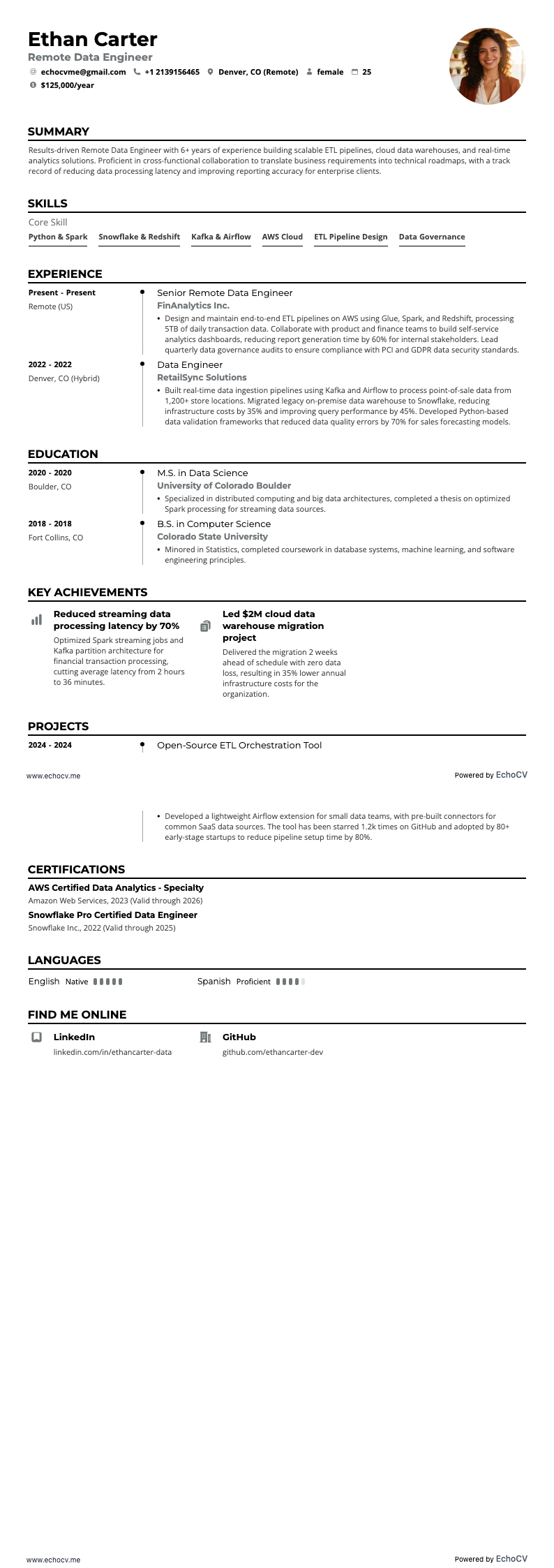 Remote Data Engineer