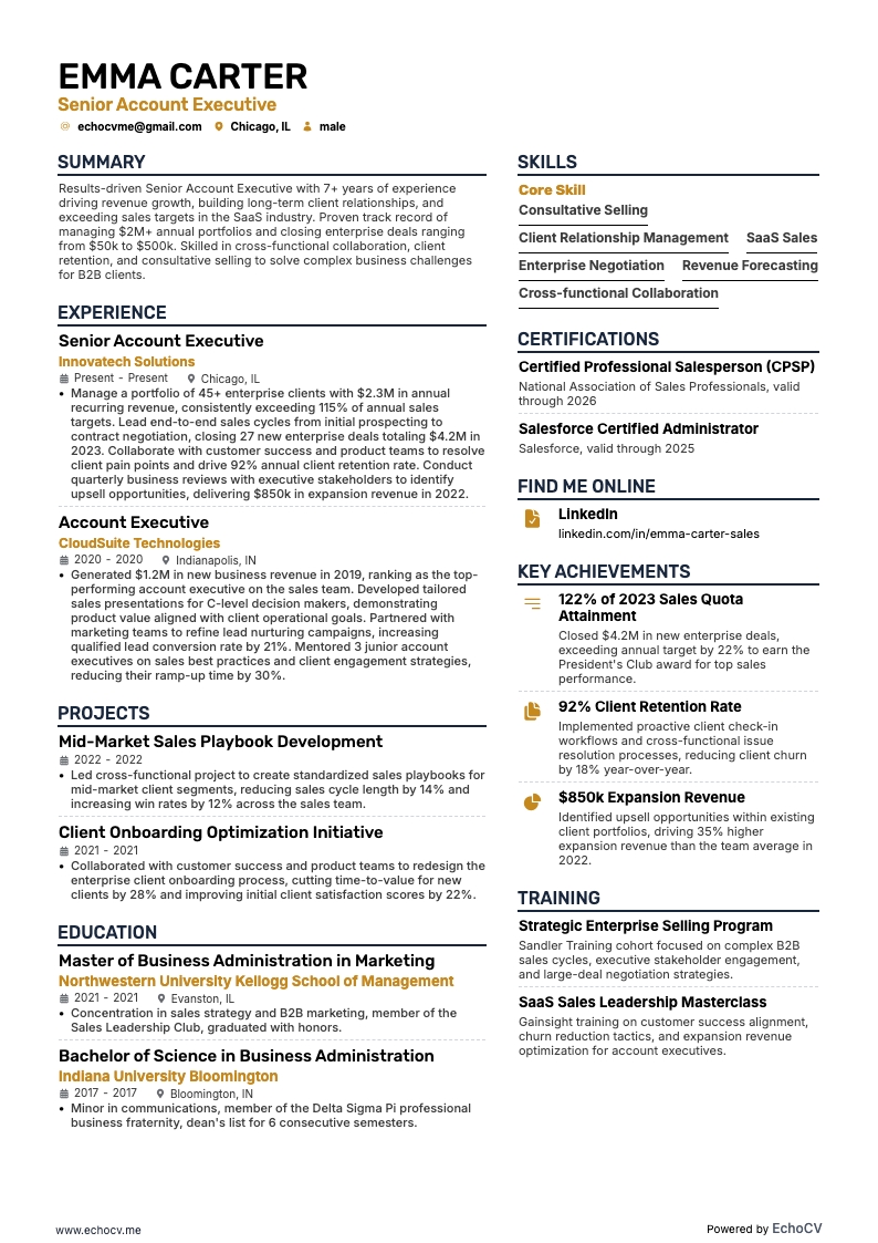 Senior Account Executive Vollvorschau