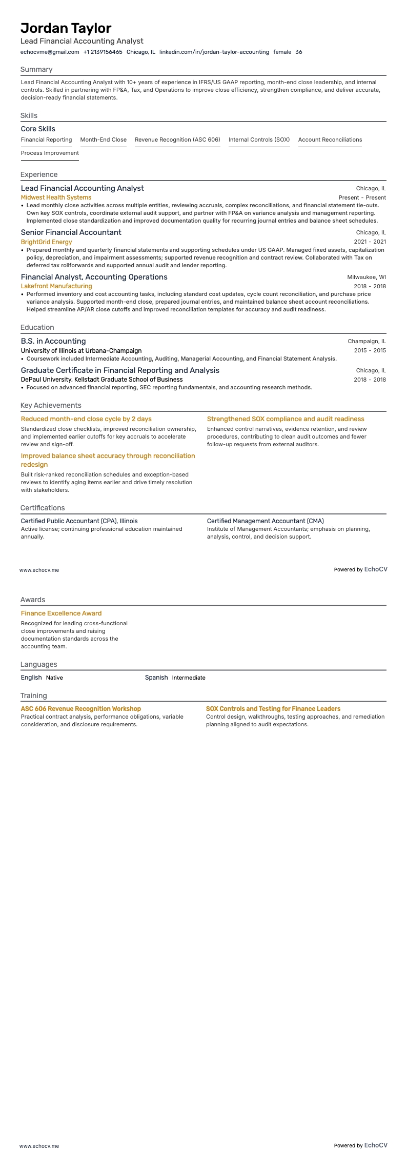 主任財務会計アナリスト の全体プレビュー