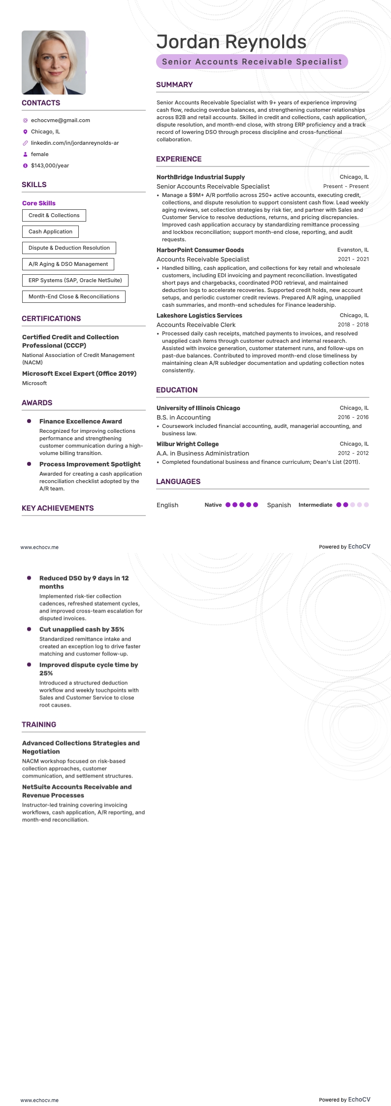 Senior Accounts Receivable Specialist full preview