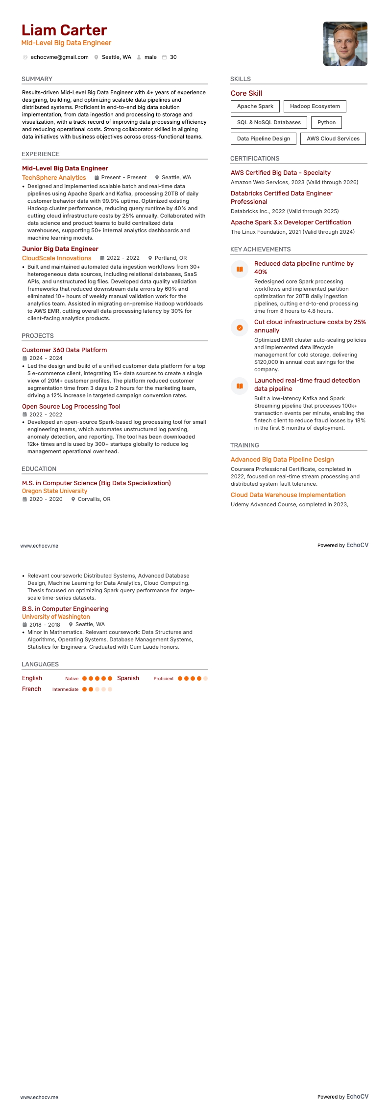 Prévia completa de Engenheiro de Big Data de nível pleno