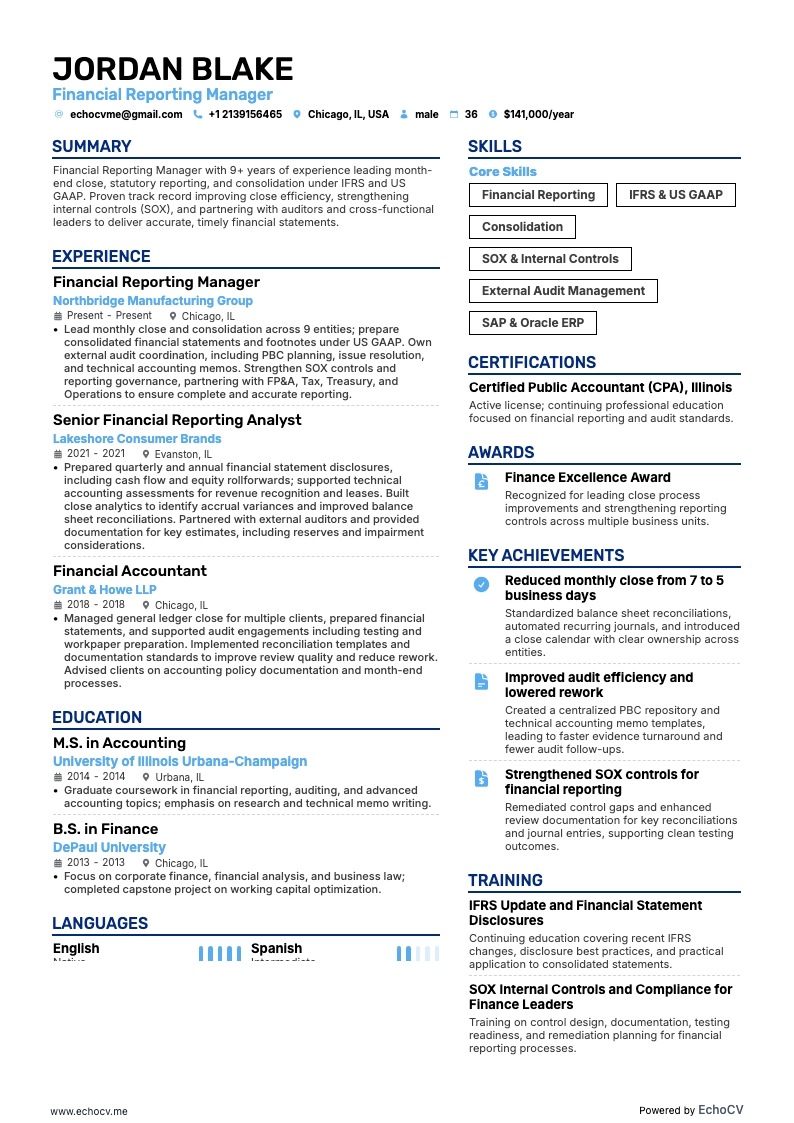 Financial Reporting Manager full preview