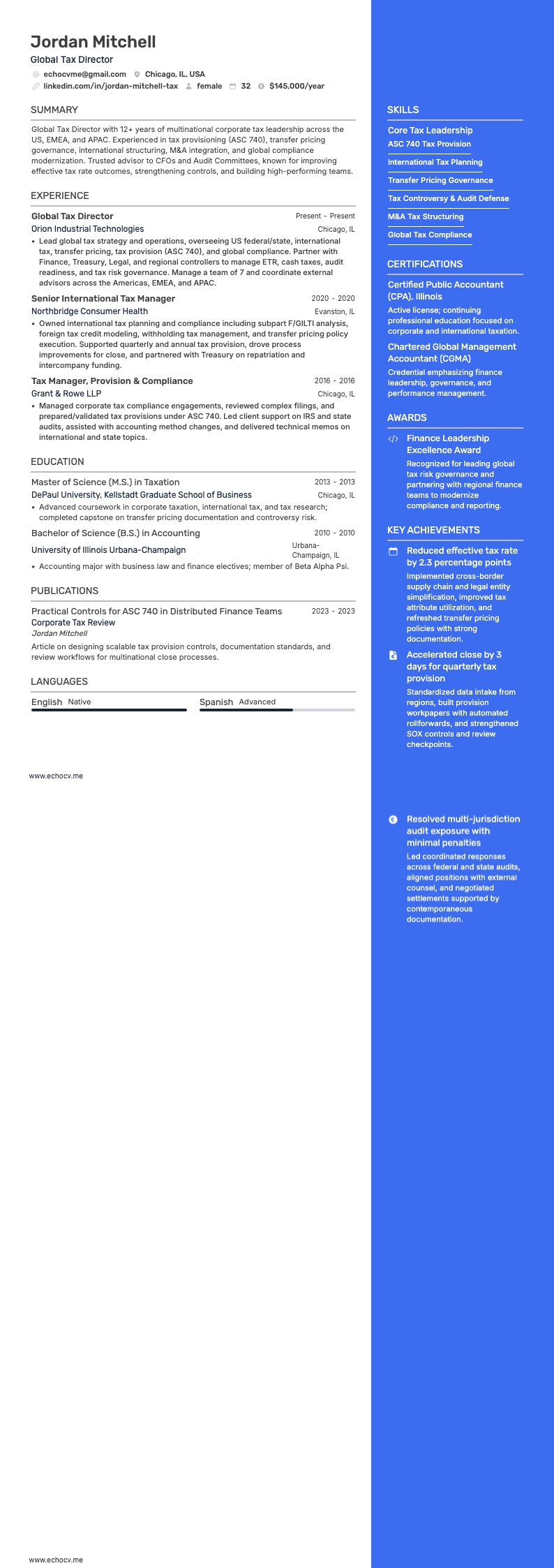 Global Tax Director full preview