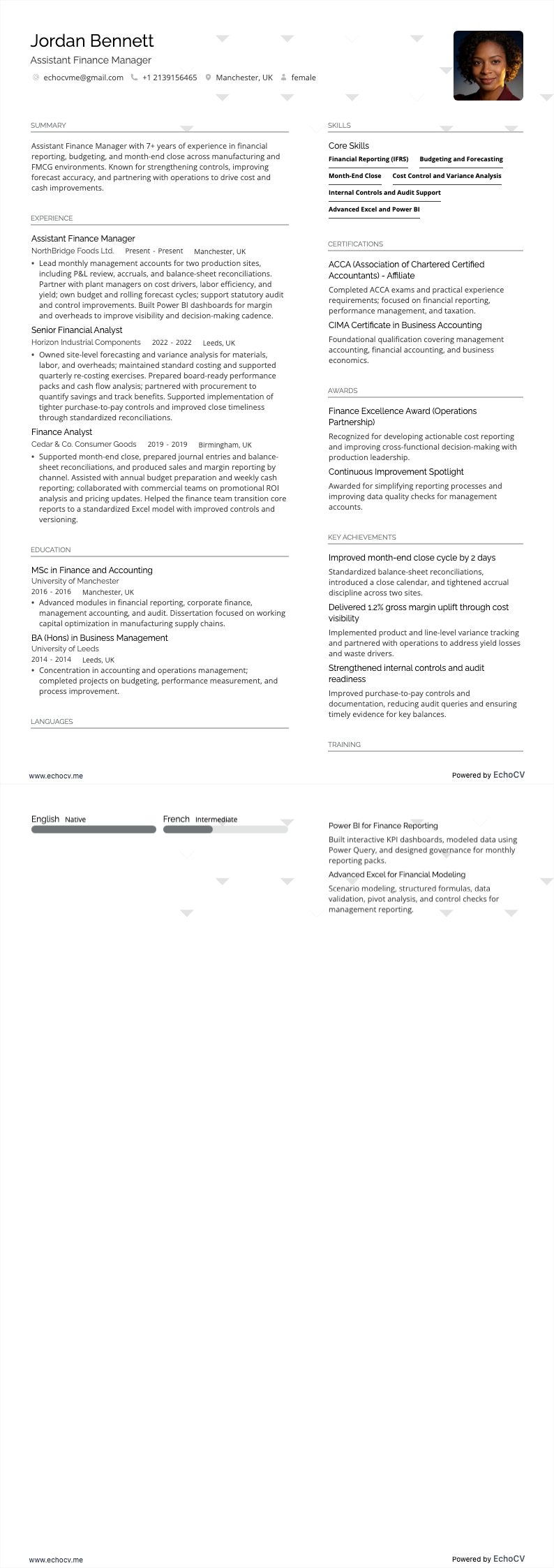 Assistant Finance Manager full preview
