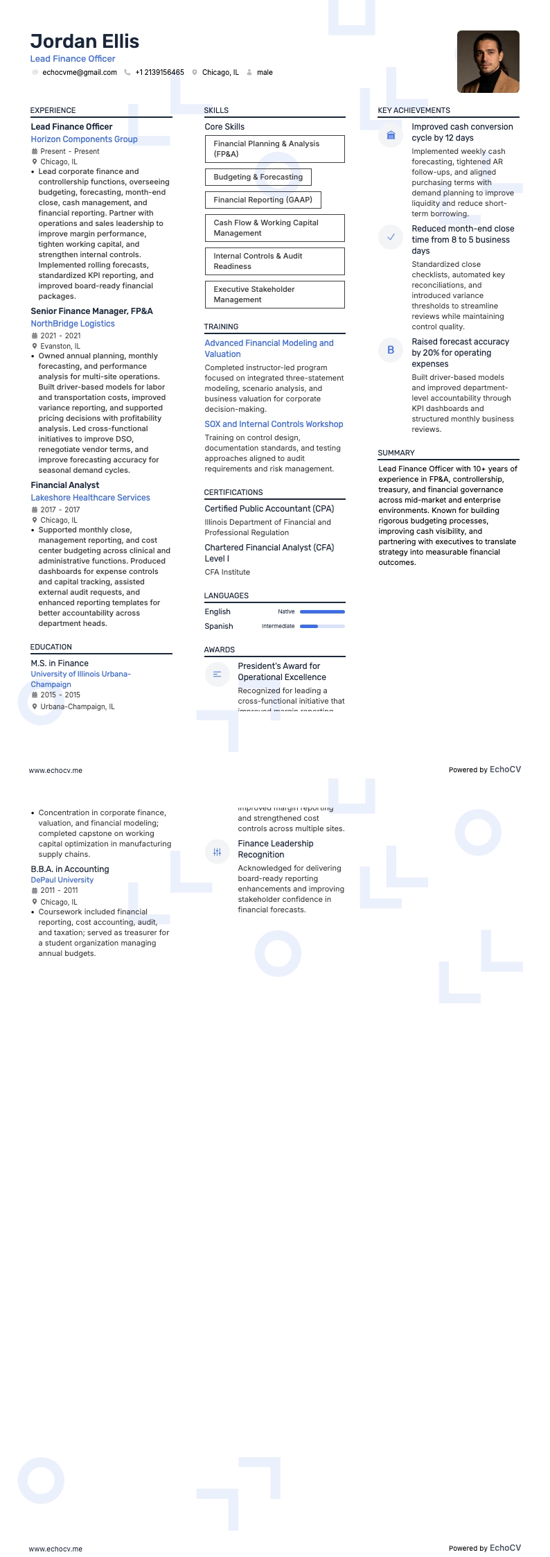 Lead Finance Officer full preview