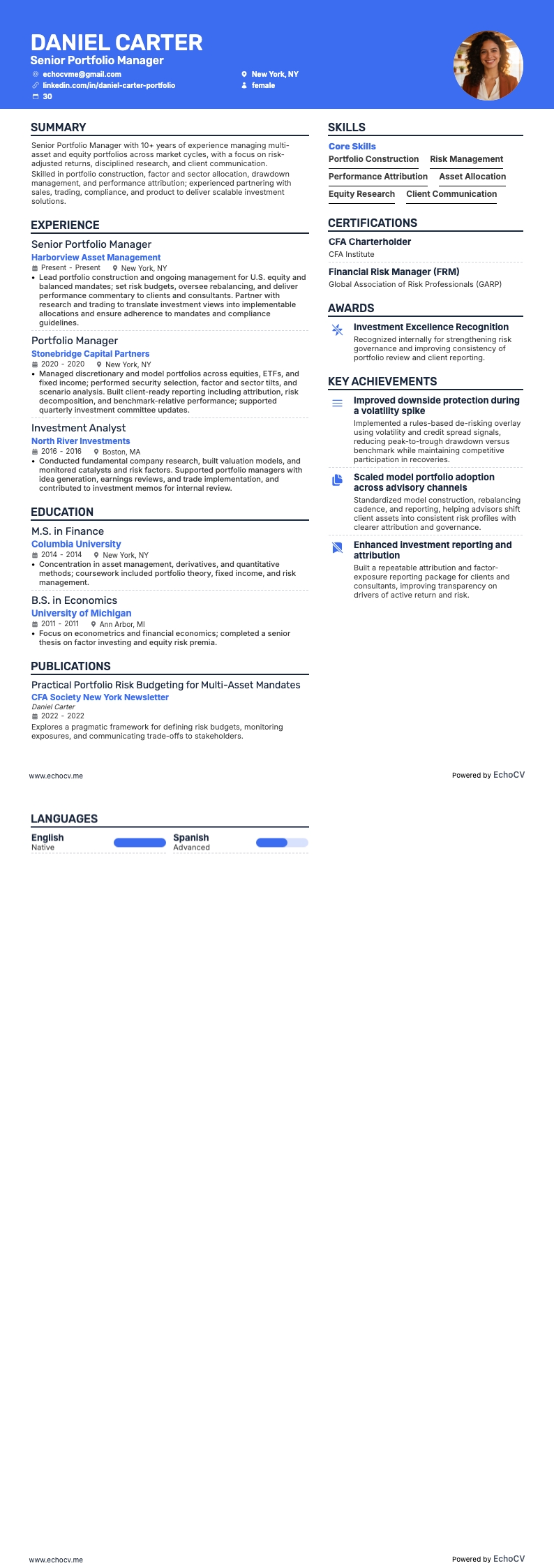 Senior Portfolio Manager full preview