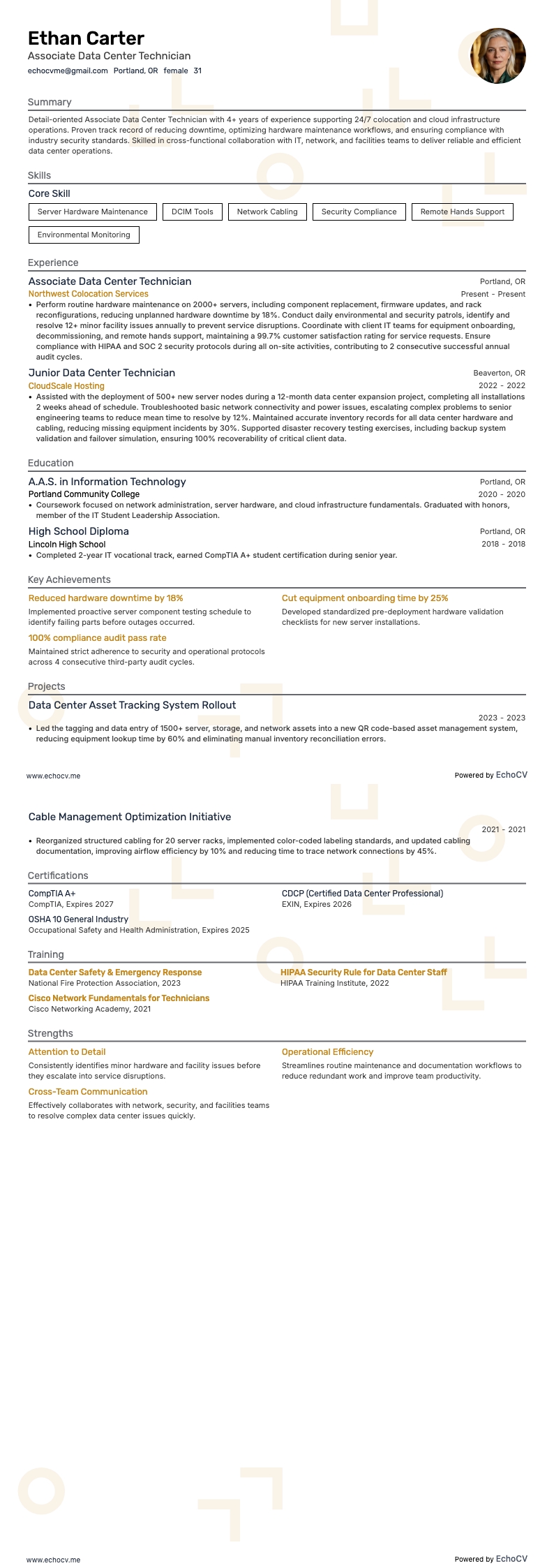 Associate Data Center Technician full preview