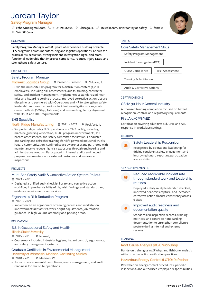 Safety Program Manager full preview