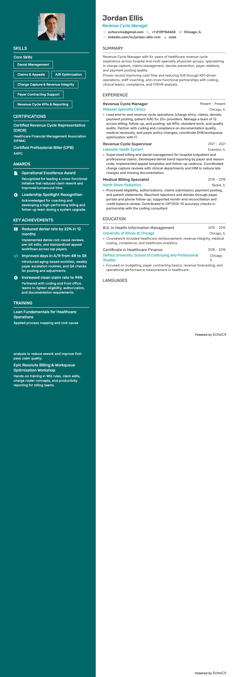 Prévia completa de Gerente do ciclo de receita