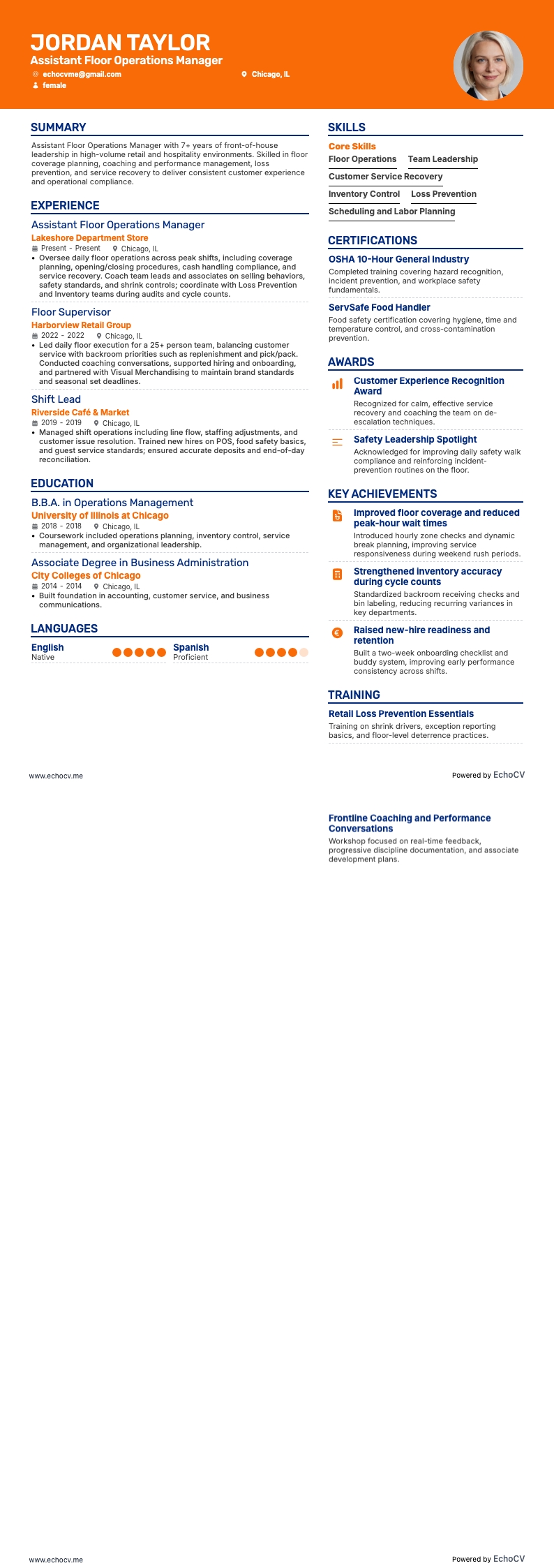 樓層營運副理 完整預覽