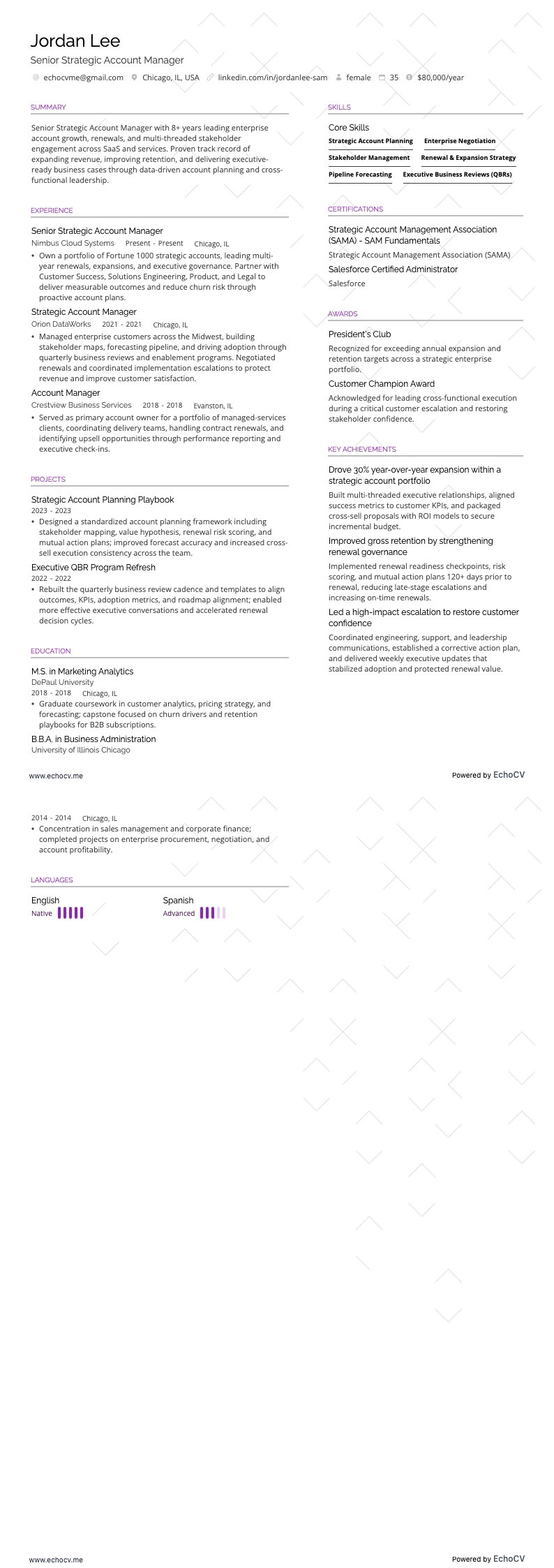 Prévia completa de Gerente sénior de contas estratégicas