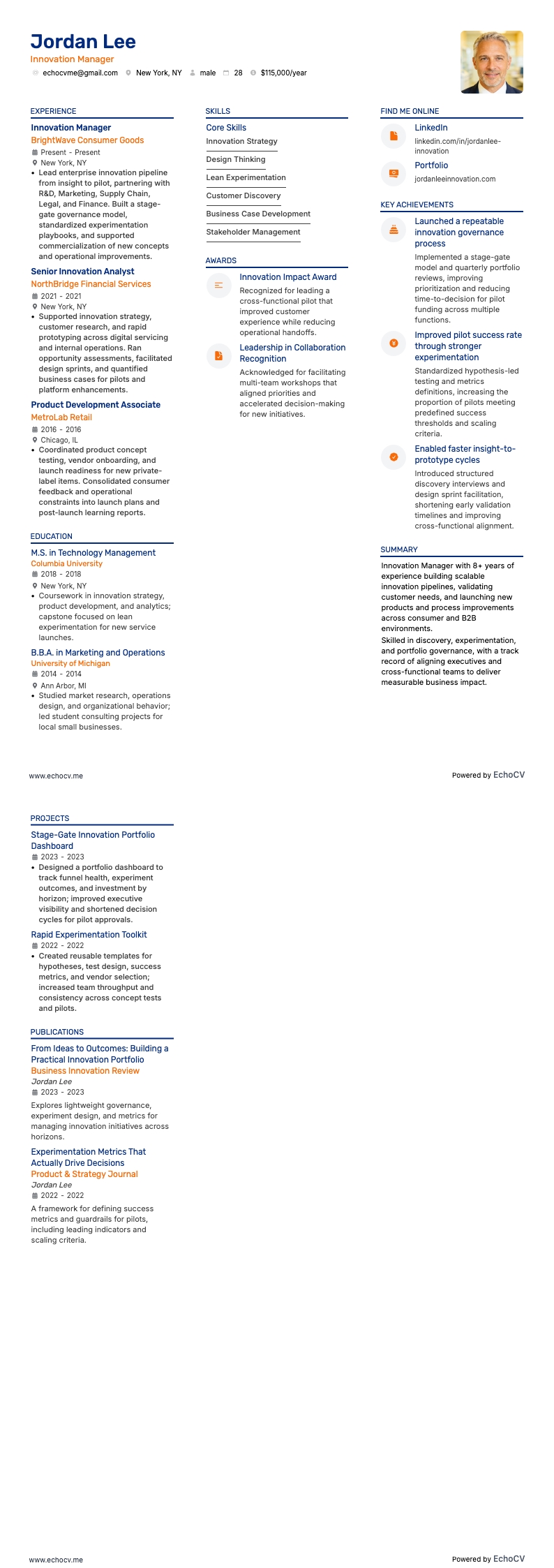 Aperçu complet de Responsable de l'innovation