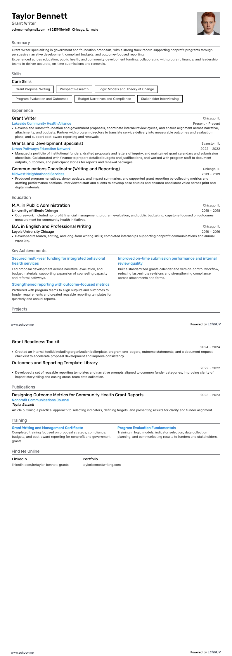 Người viết resume example