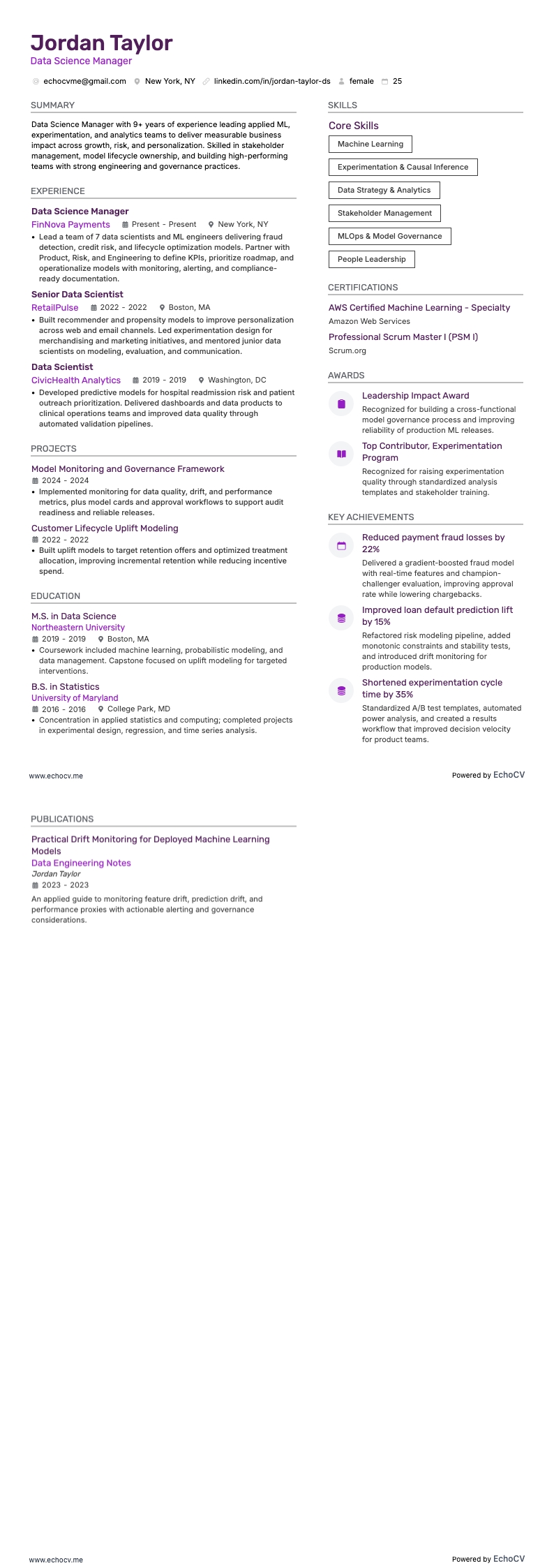 数据科学经理 完整预览